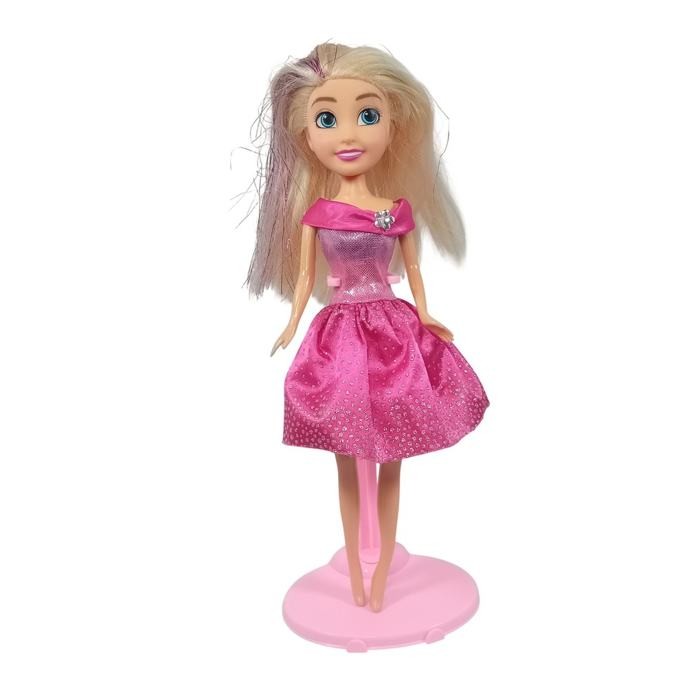 2023 Zuru Sparkle Girlz Pink Blonde Princess Fashion Doll Glitter 10.5in READ